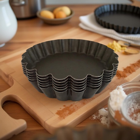 Patisserie Francaise Tartlet Molds Set Of 6 Made In France Nonstick 4" - Picture 1 of 4